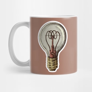 Light bulb artwork - Realistic art of Light bulb Mug